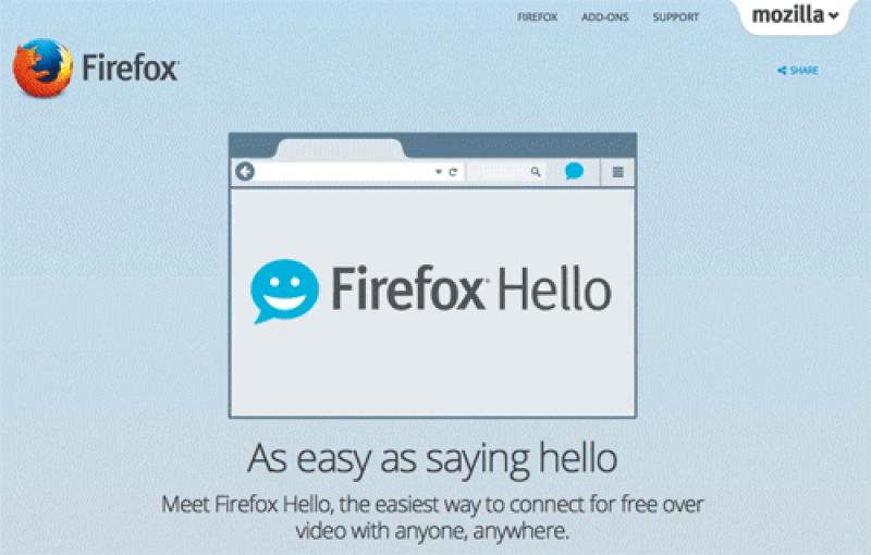 As easy as saying hello
Meet Firefox Hello, the easiest way to connect for free over video with anyone, anywhere.